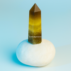 منشور کریستالی فلوریت زرد (Yellow Fluorite Crystal Tower)